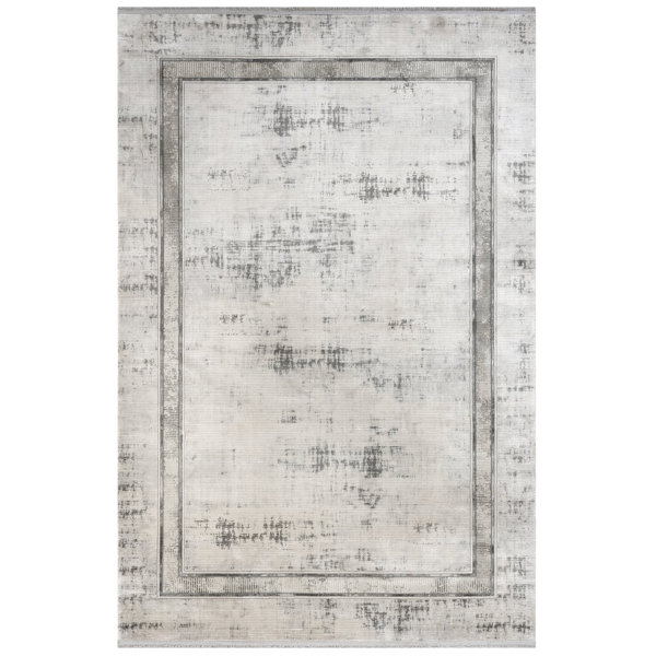 17 Stories Lucic Viscose Geometric Rug Wayfair